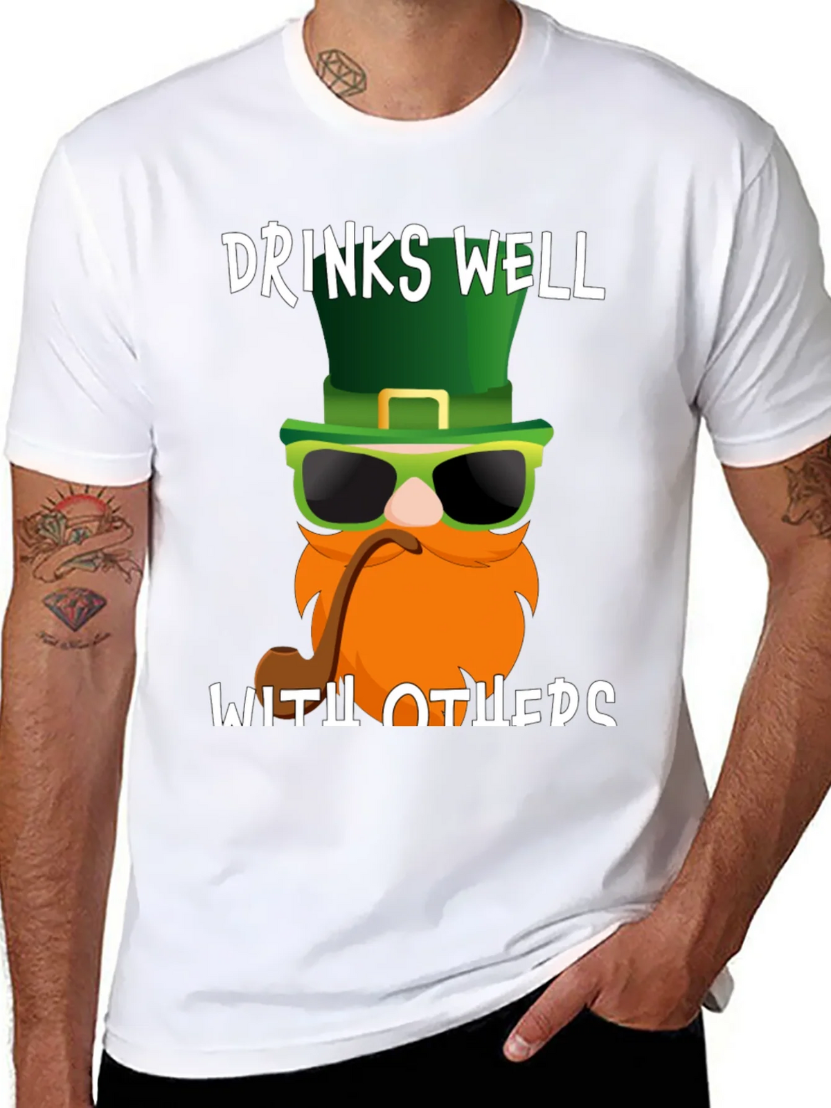 Drinks Well with Others St. Patricks Day T-Shirt product image 7