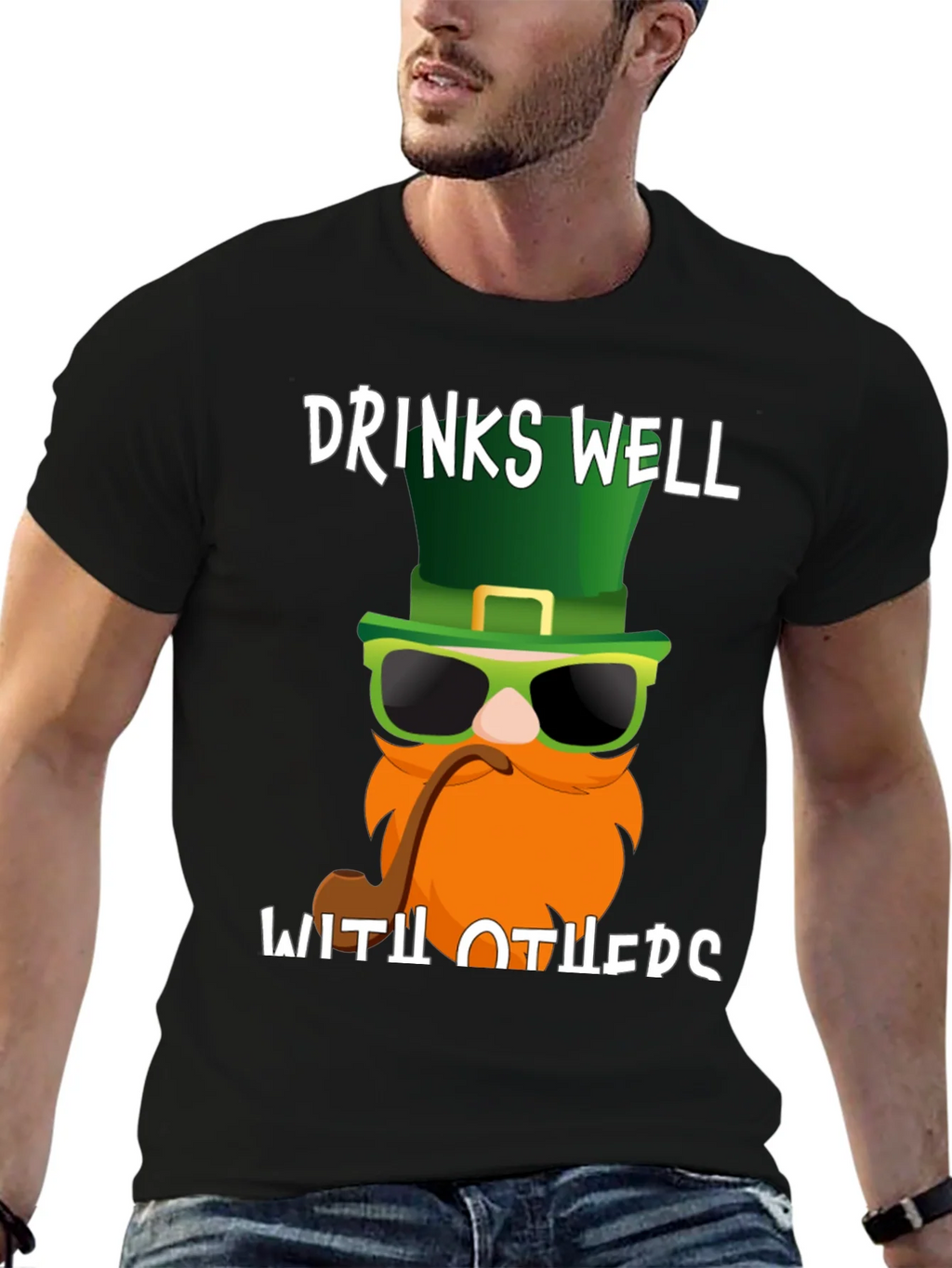 Drinks Well with Others St. Patricks Day T-Shirt product image 6