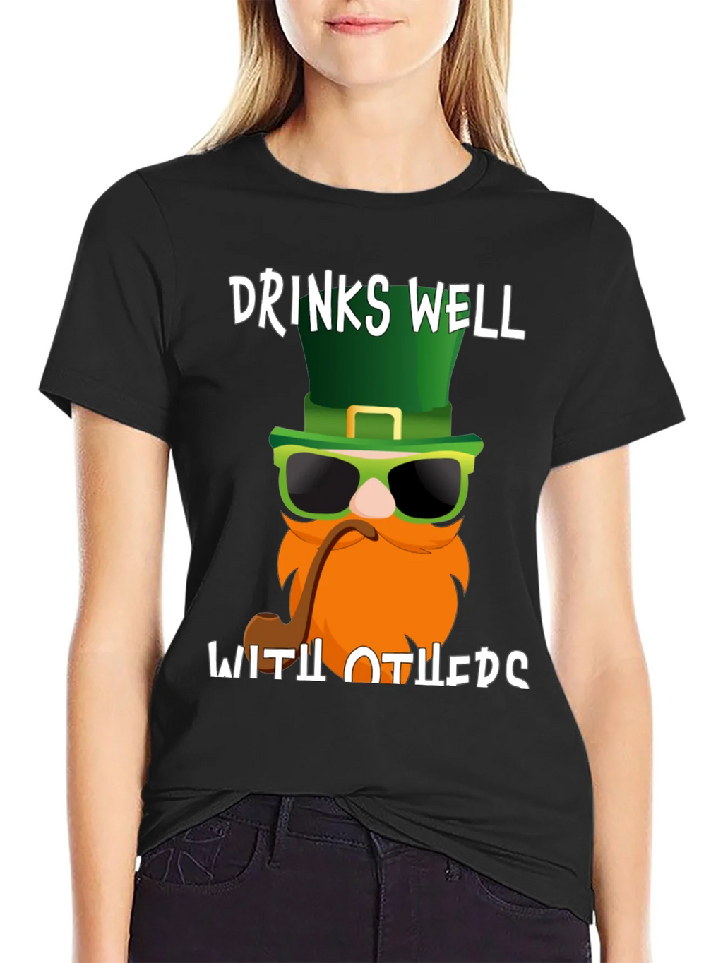 Drinks Well with Others St. Patricks Day T-Shirt product image 2