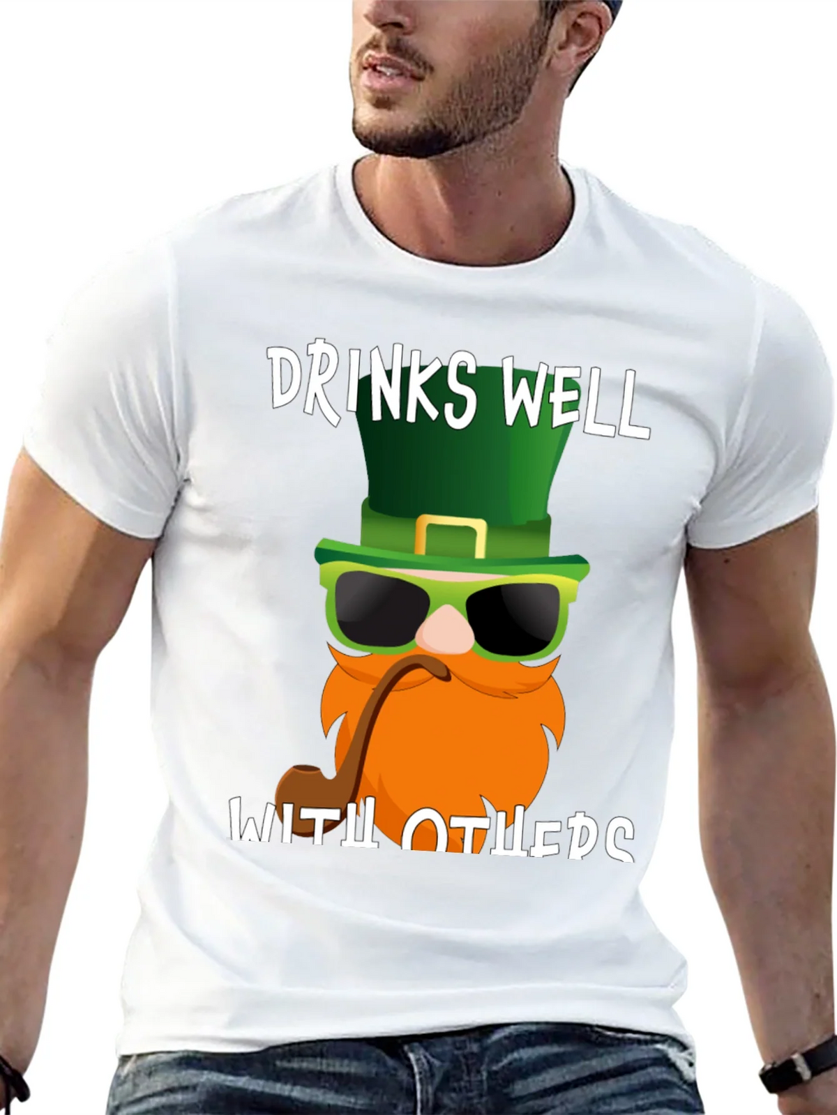 Drinks Well with Others St. Patricks Day T-Shirt product image 11