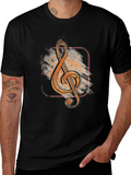 Vintage Music Treble Clef Graphic T-Shirt product image 1
