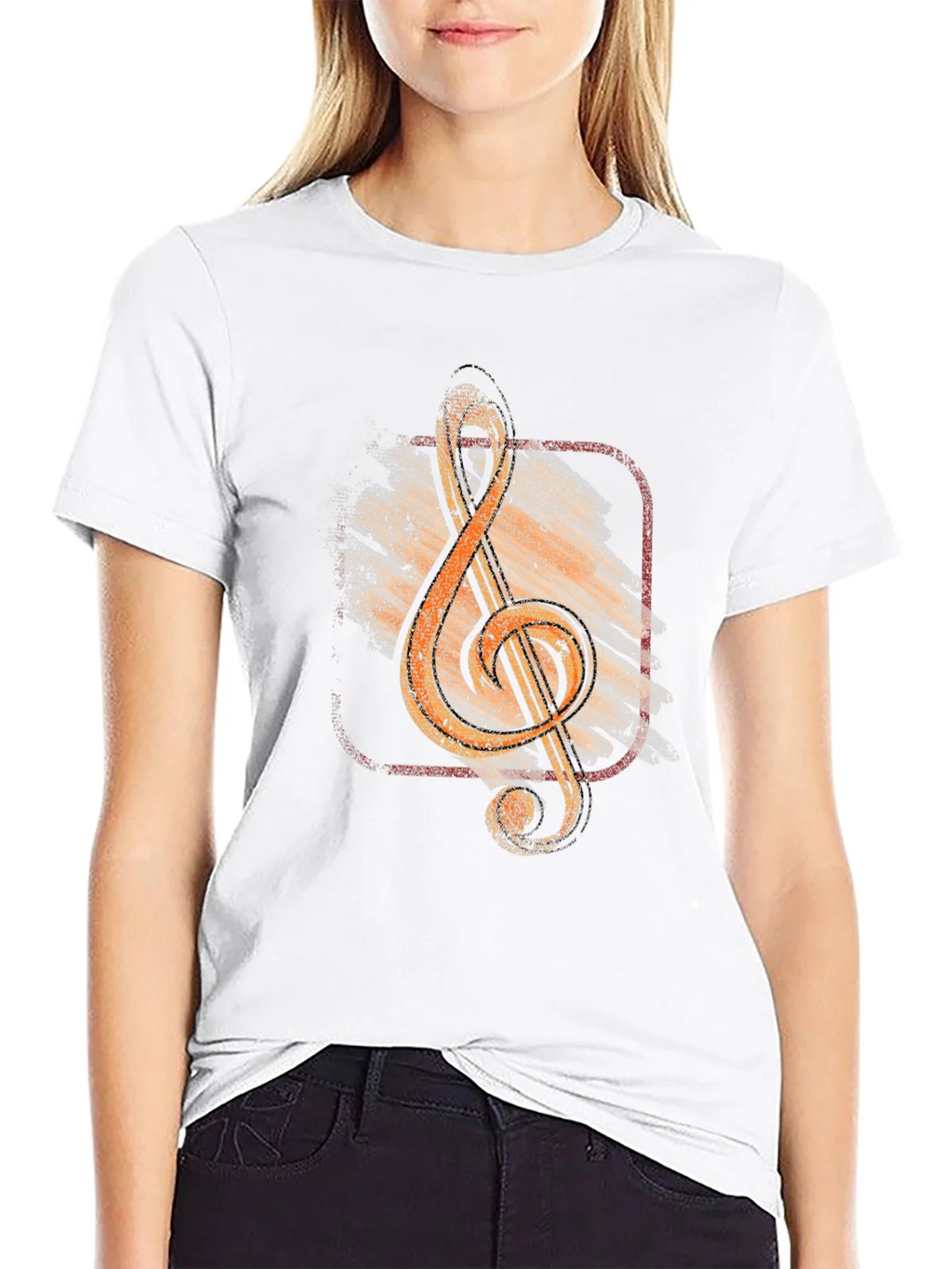 Vintage Music Treble Clef Graphic T-Shirt product image 8