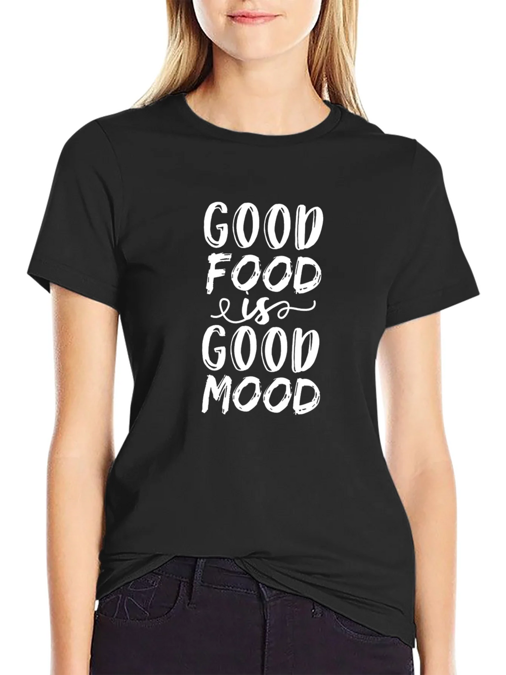Good Food Is Mood Black T-Shirt - Mens product image 1