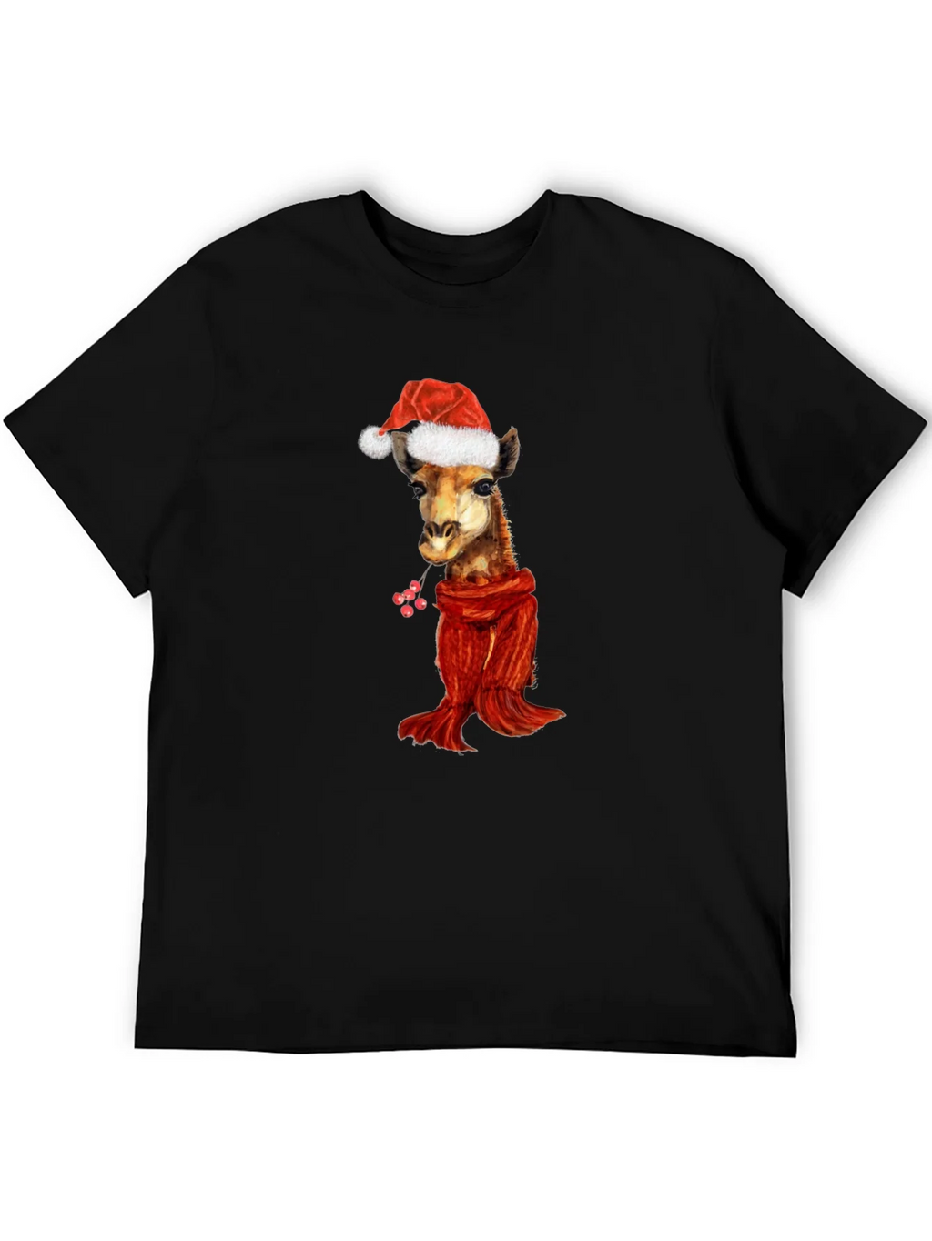 Festive Giraffe Christmas T-Shirt