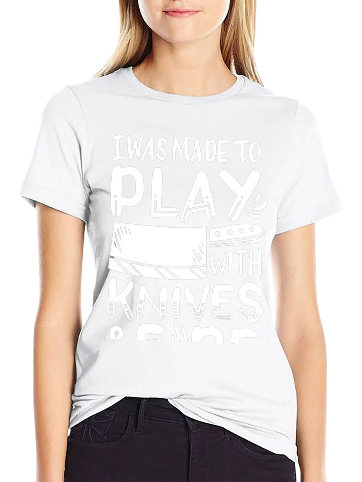I Was Made to Play with Knives - Chef Humor T-Shirt product image 8