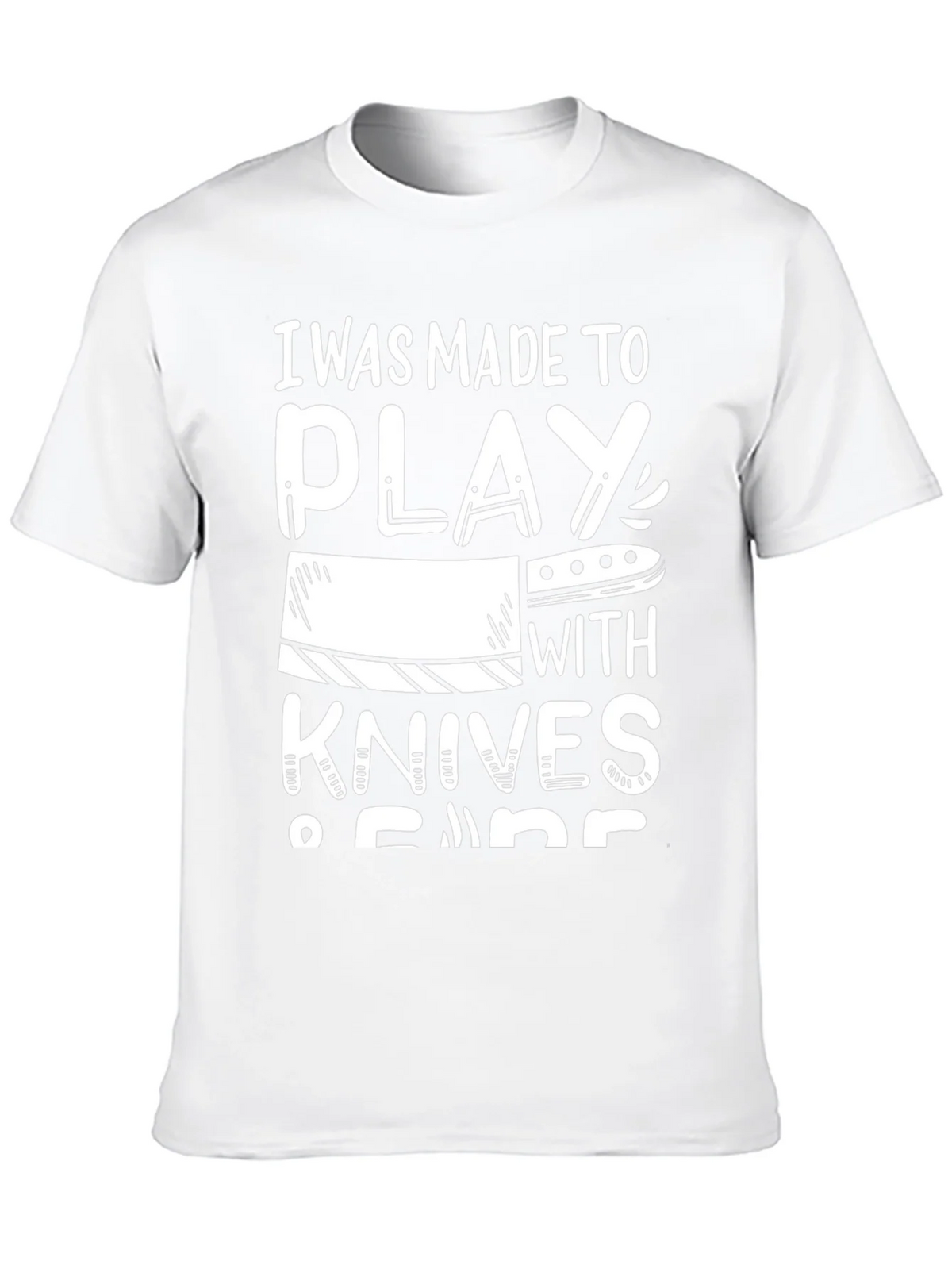 I Was Made to Play with Knives - Chef Humor T-Shirt product image 9