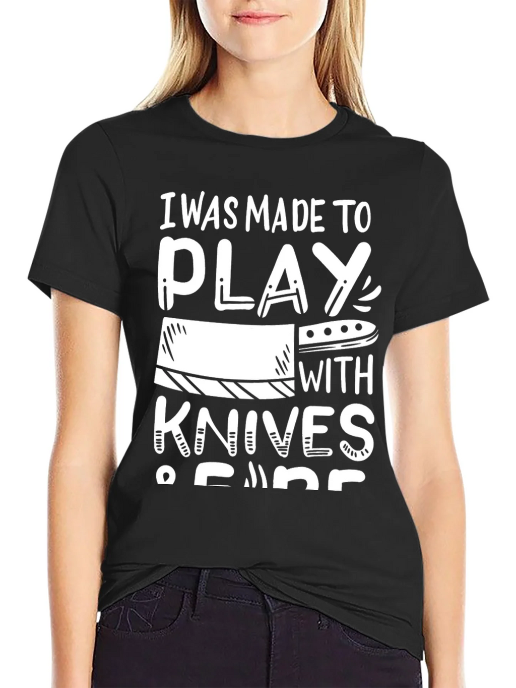 I Was Made to Play with Knives - Chef Humor T-Shirt product image 2