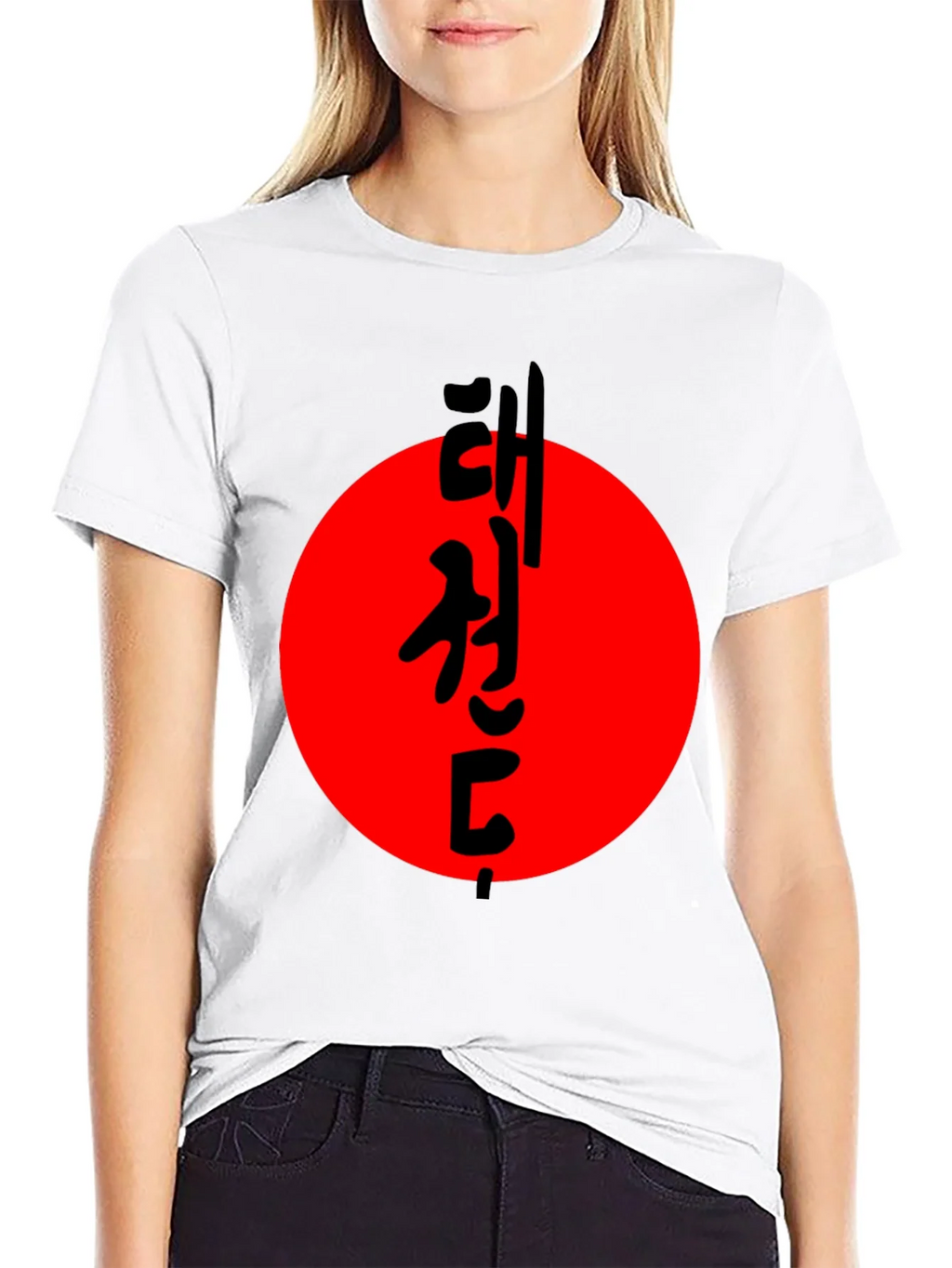 Tai Chi Graphic Tee - Black with Red Sun Design product image 8