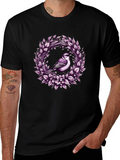 Bird & Floral Wreath Graphic Tee product image 1