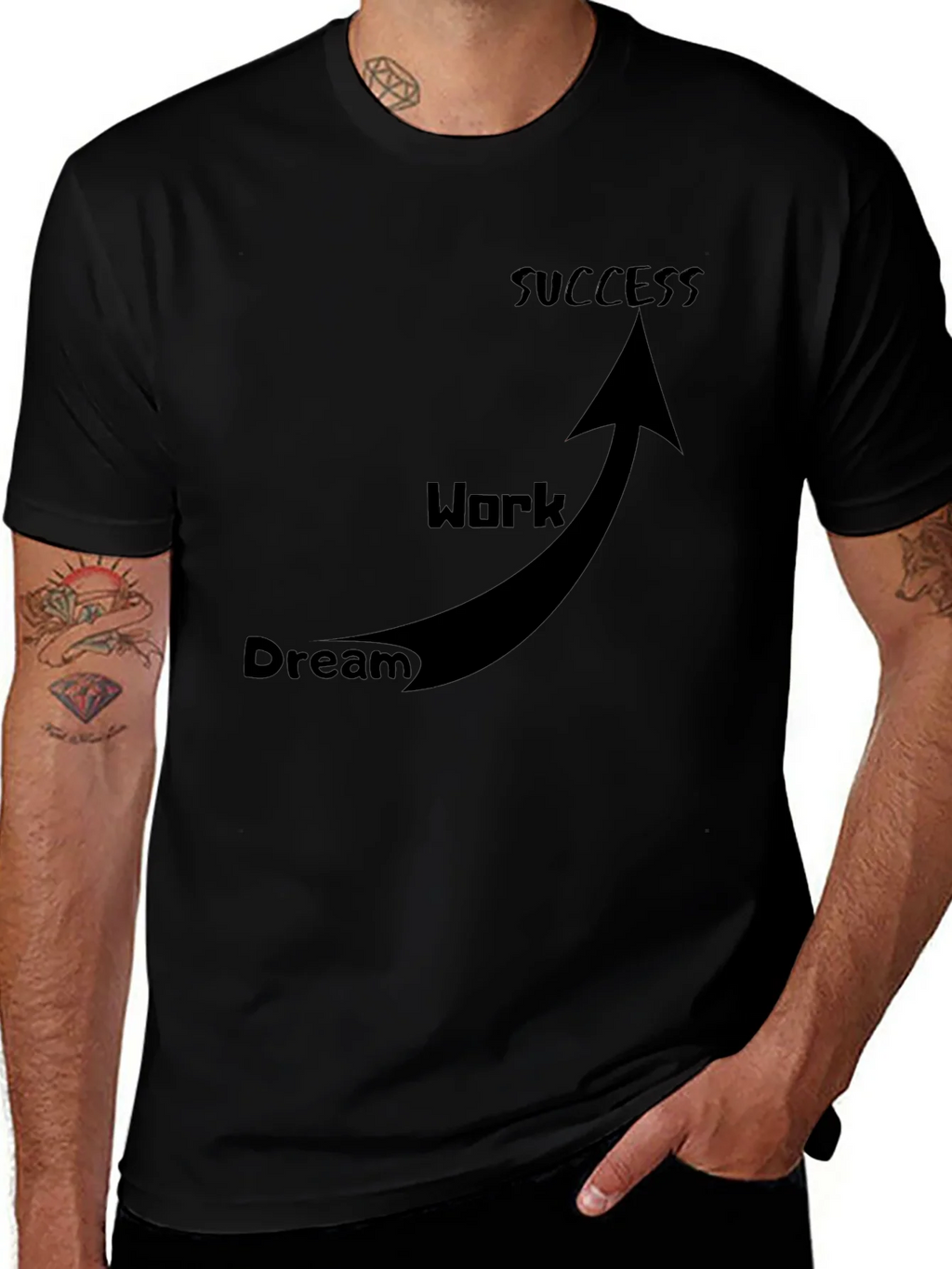 Dream Work Success T-Shirt Black product image 1