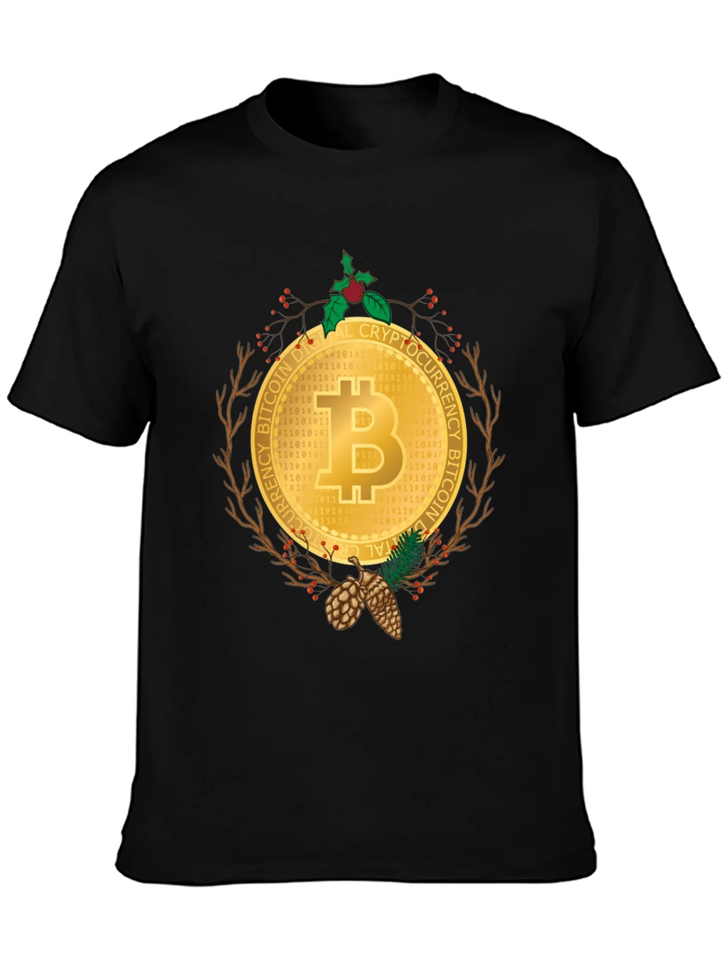 Bitcoin Christmas Holiday T-Shirt - Crypto Digital Currency product image 3