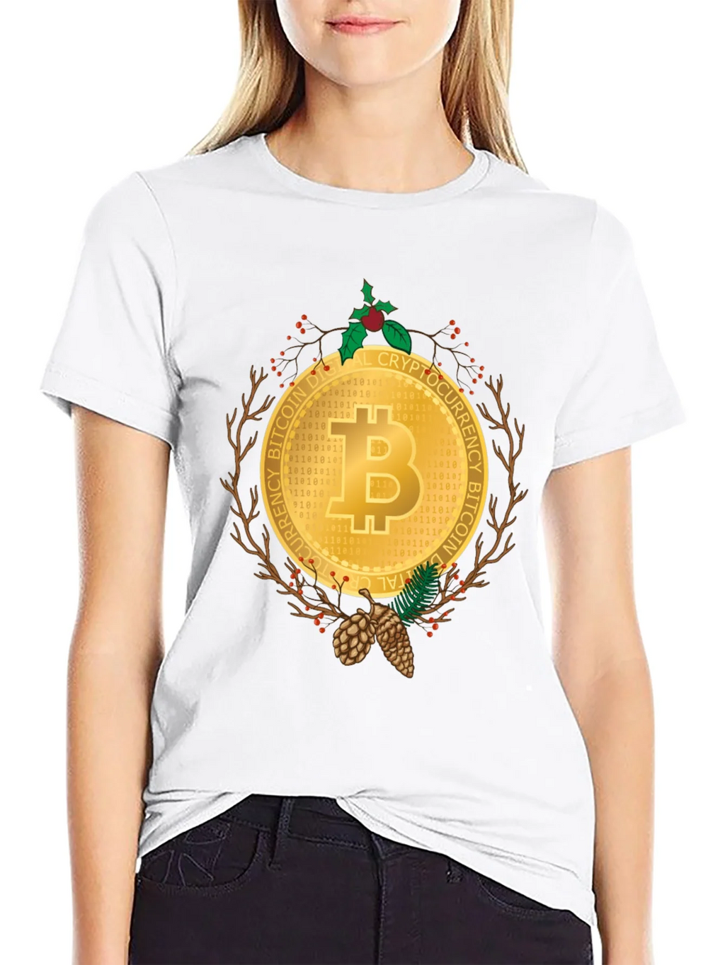 Bitcoin Christmas Holiday T-Shirt - Crypto Digital Currency product image 8