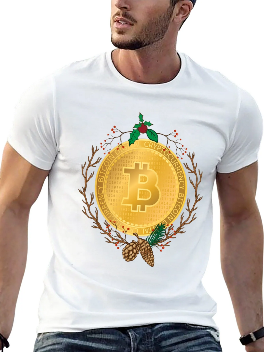 Bitcoin Christmas Holiday T-Shirt - Crypto Digital Currency product image 12