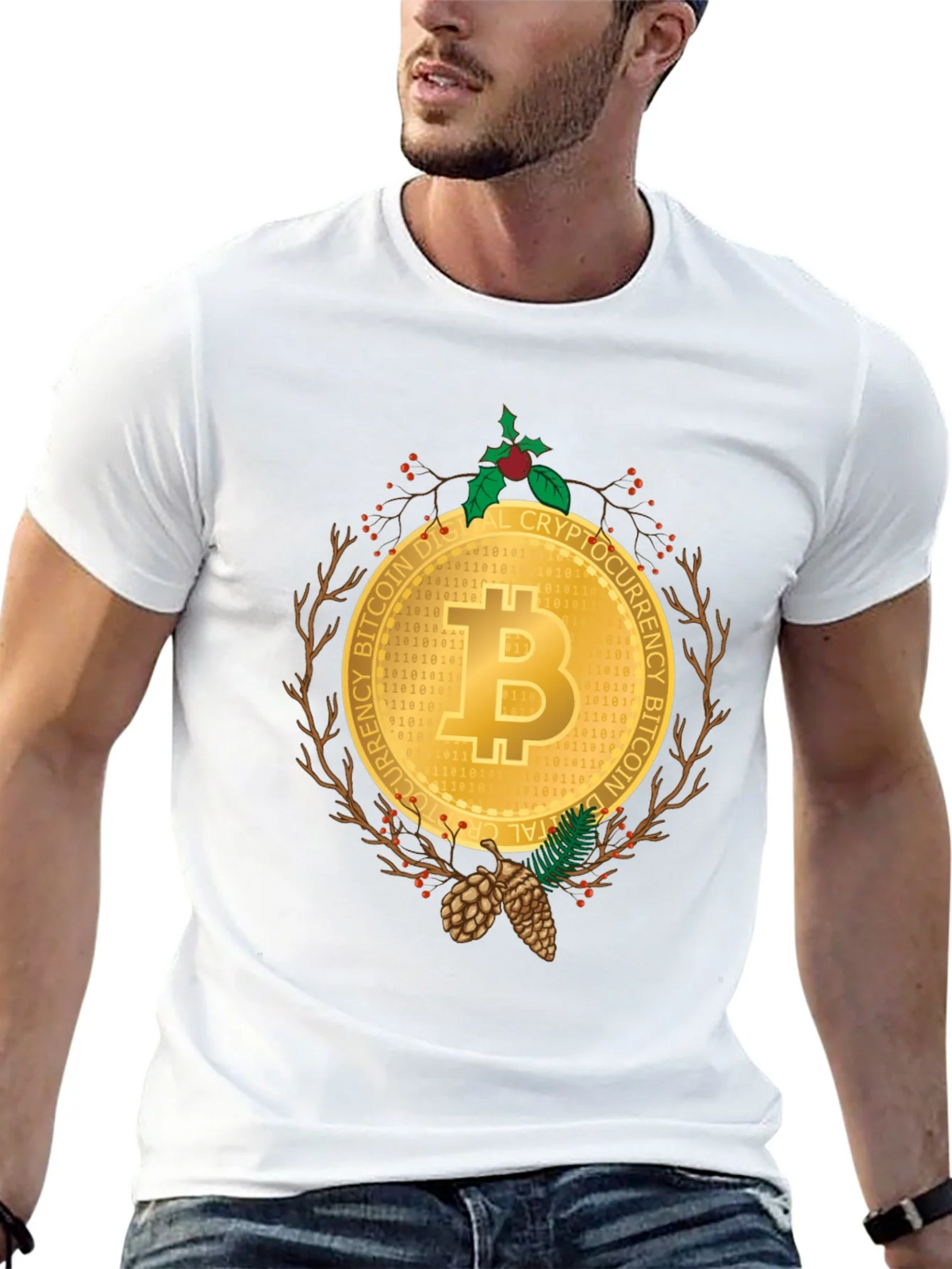 Bitcoin Christmas Holiday T-Shirt - Crypto Digital Currency product image 12