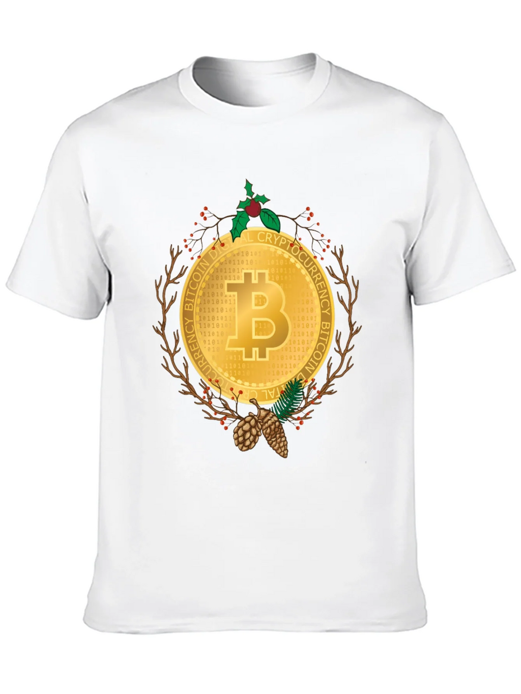 Bitcoin Christmas Holiday T-Shirt - Crypto Digital Currency product image 9