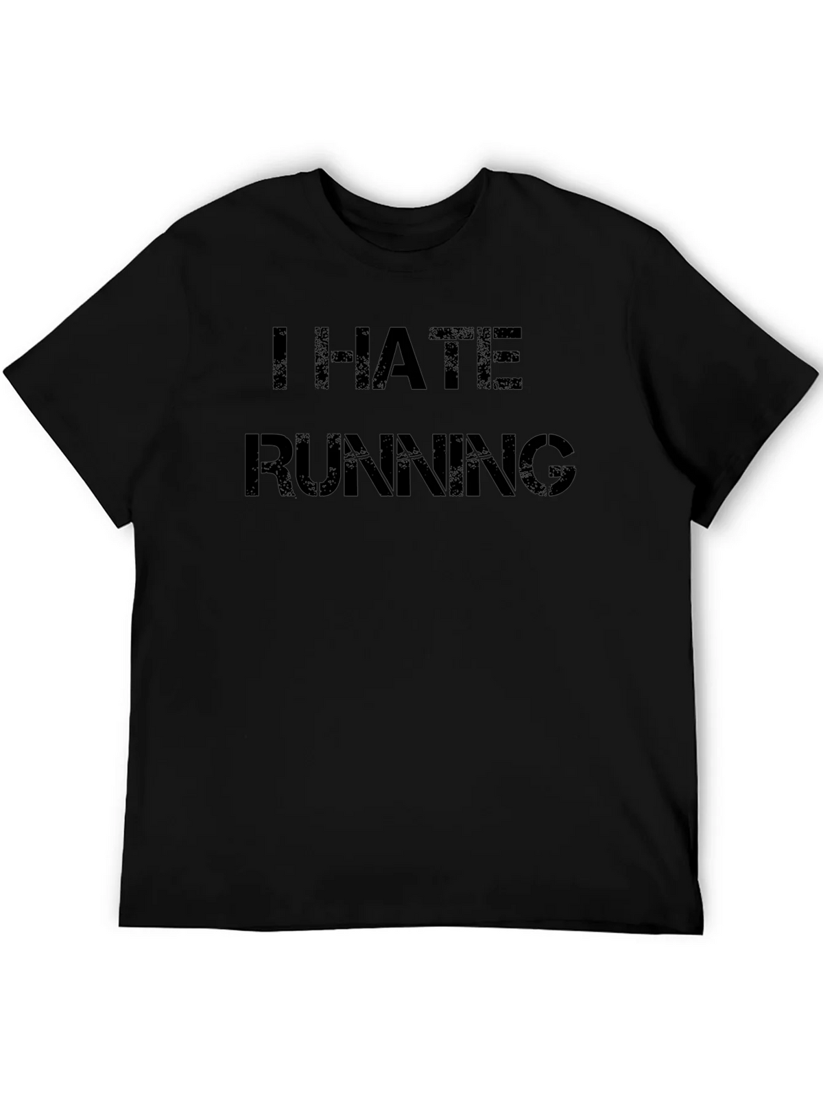 I Hate Running Black T-Shirt product image 5