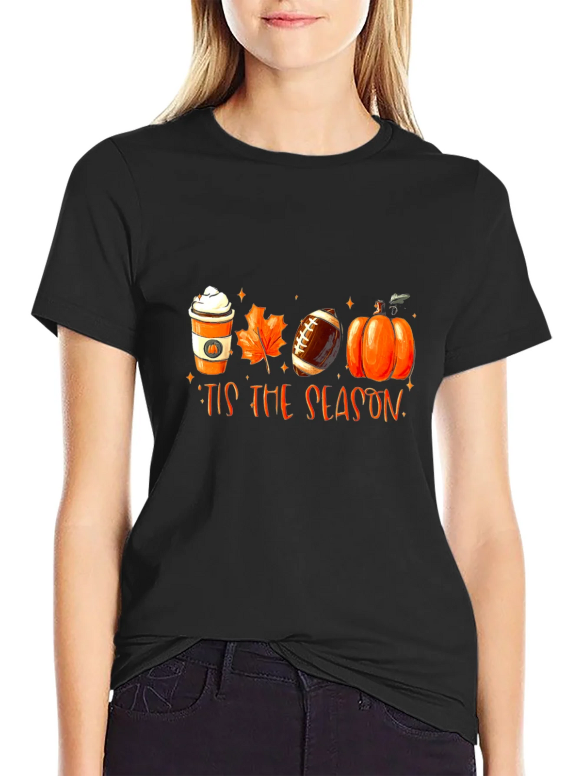Tis the Season T-Shirt - Fall Football Pumpkin Spice product image 2