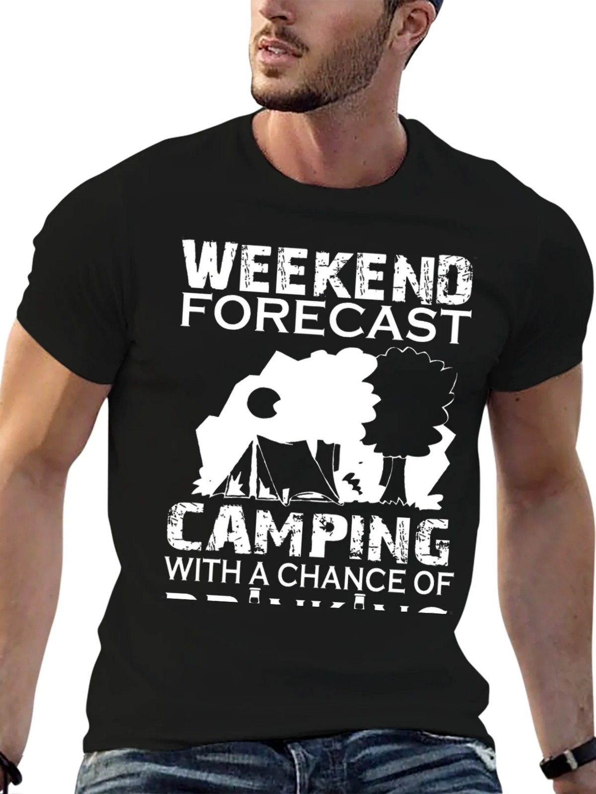 Weekend Forecast Camping Graphic Tee product image 6