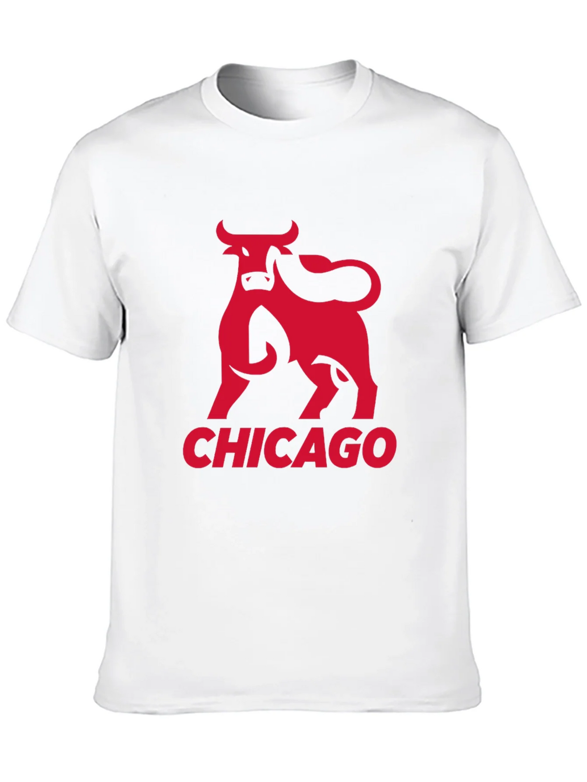 Chicago Bulls Graphic Tee - Red Bull Print on Black product image 8