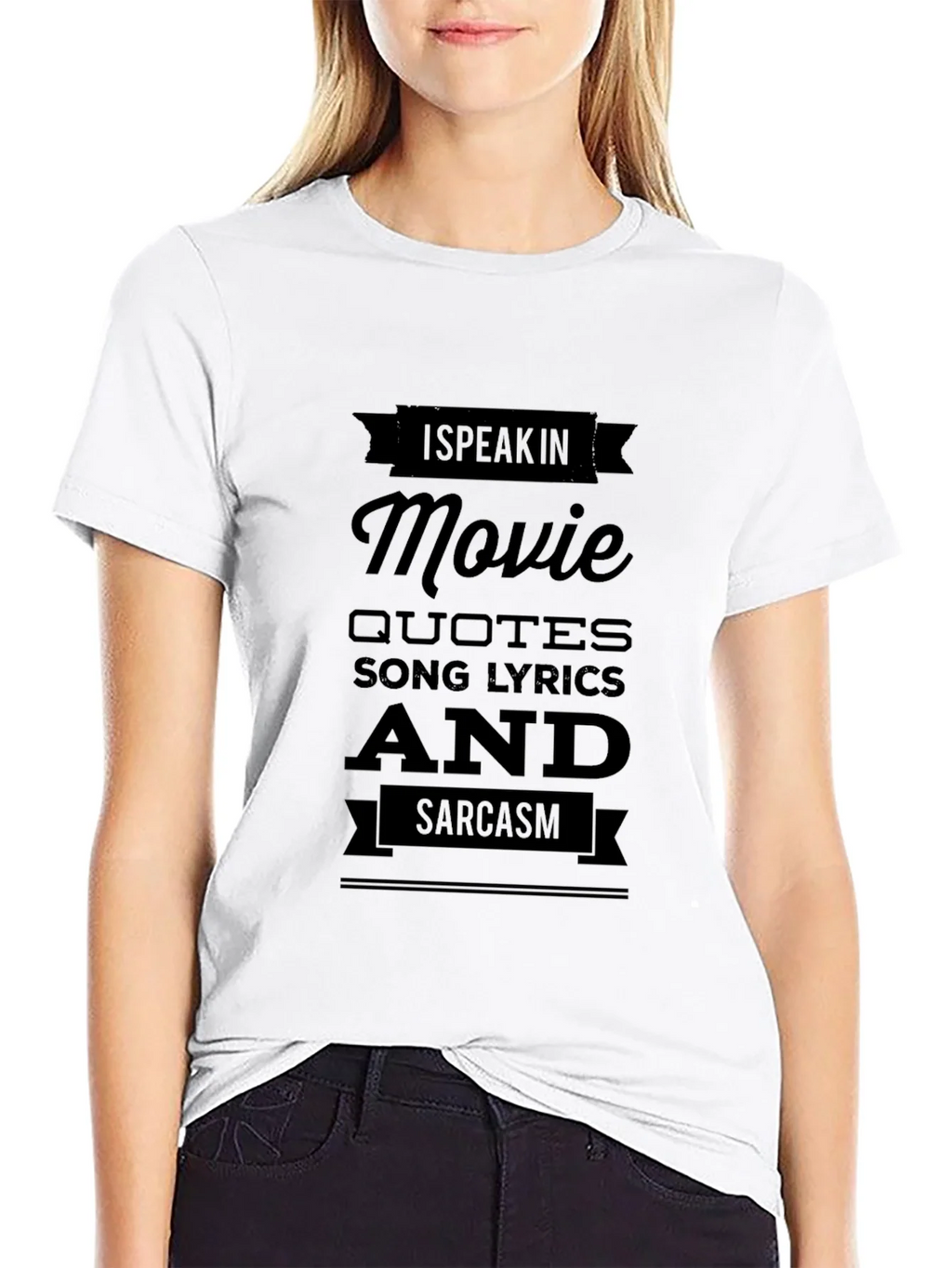 Movie Quotes & Sarcasm Black T-Shirt product image 8