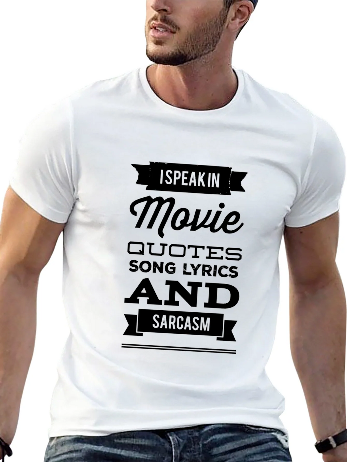 Movie Quotes & Sarcasm Black T-Shirt product image 12