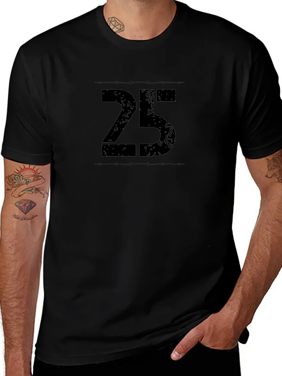 25 Graphic Print Crew Neck T-Shirt - Mens Casual Top product image 1