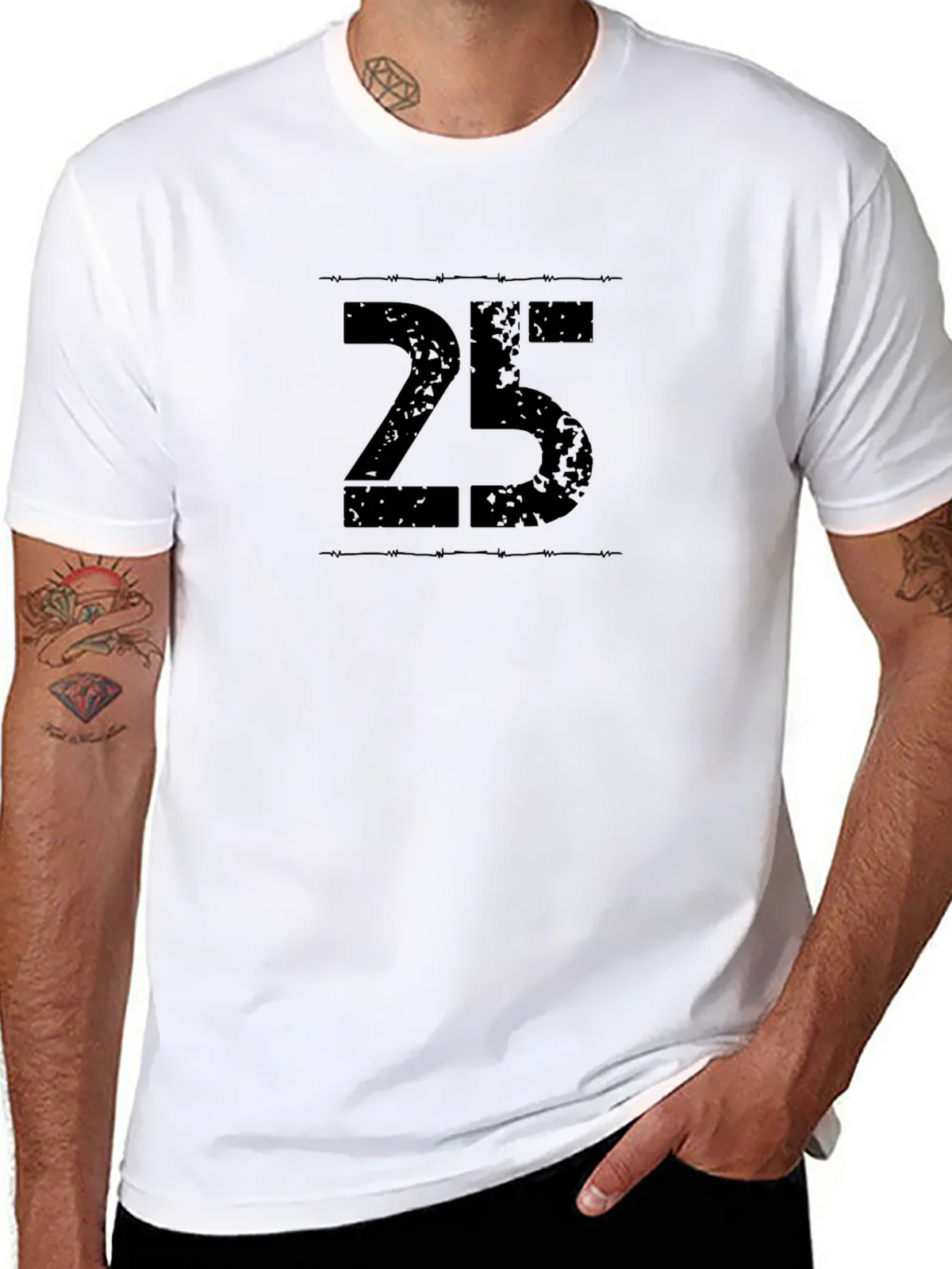 25 Graphic Print Crew Neck T-Shirt - Mens Casual Top product image 5