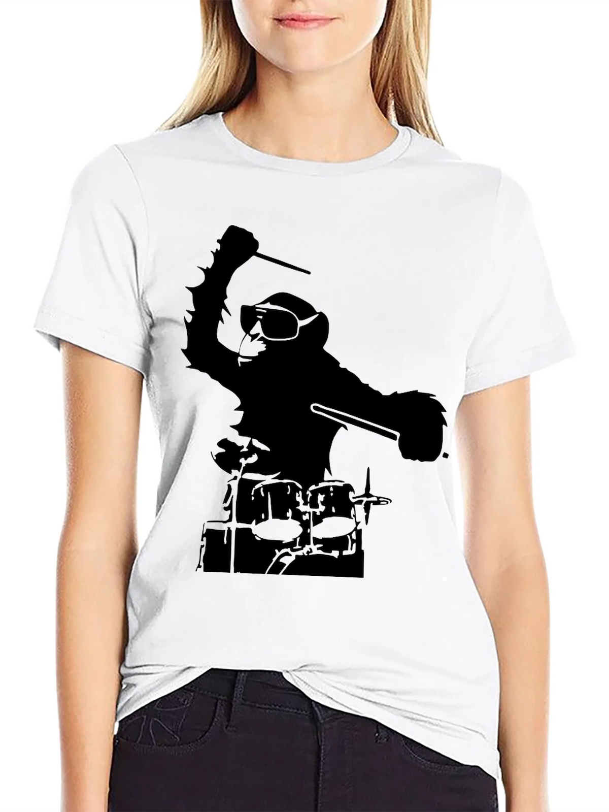 Monkey Drummer Graphic Tee product image 5