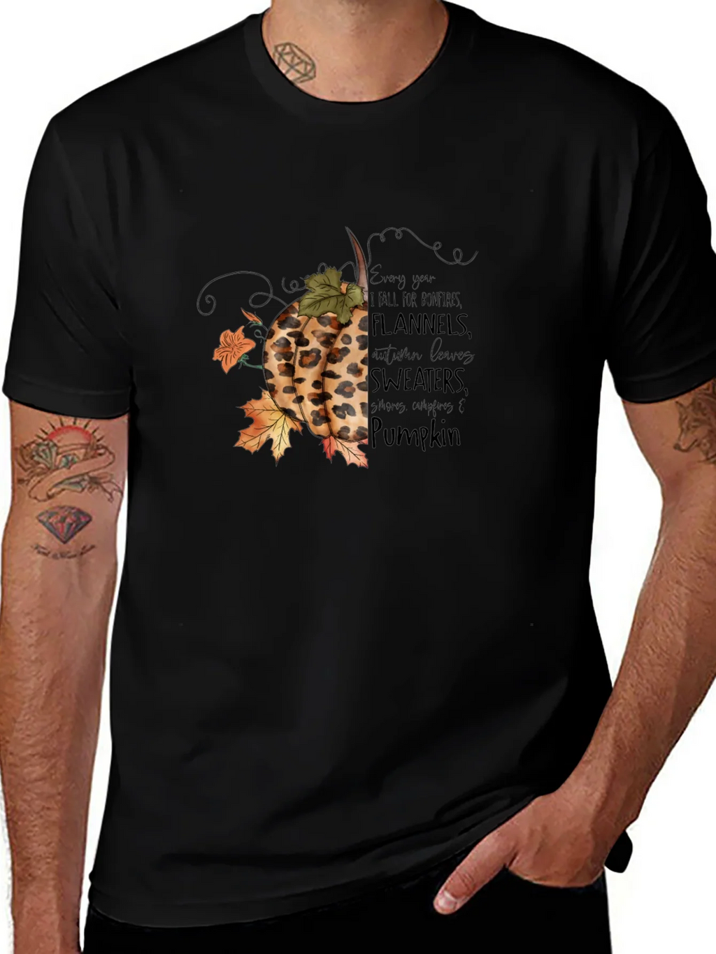 Fall Pumpkin T-Shirt: Bonfires Flannels & Sweaters product image 1