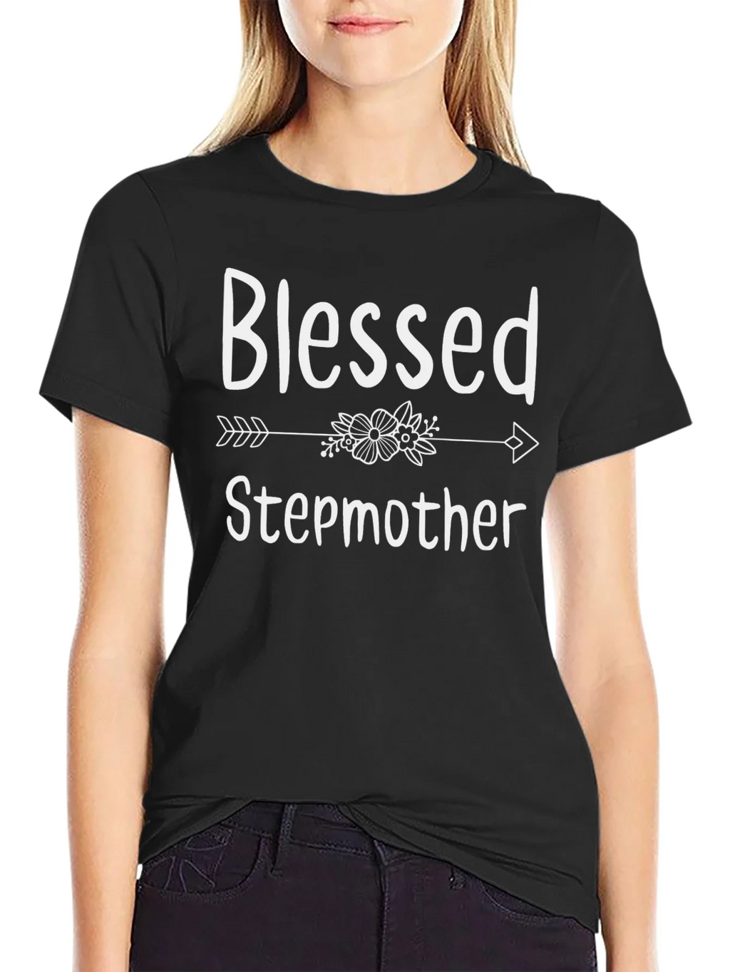 Blessed Stepmother T-Shirt - Cute Floral Arrow Design product image 2