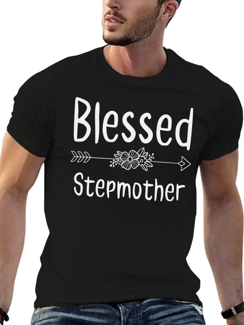 Blessed Stepmother T-Shirt - Cute Floral Arrow Design product image 6