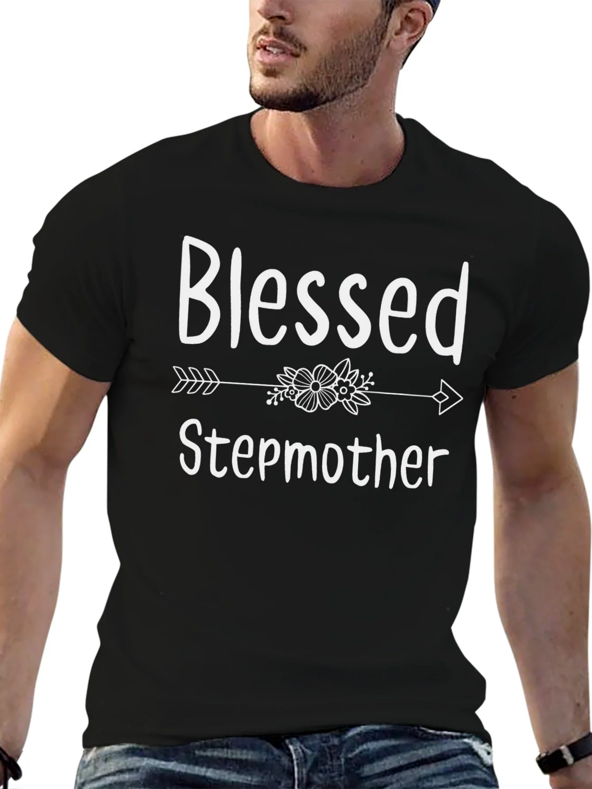 Blessed Stepmother T-Shirt - Cute Floral Arrow Design product image 6