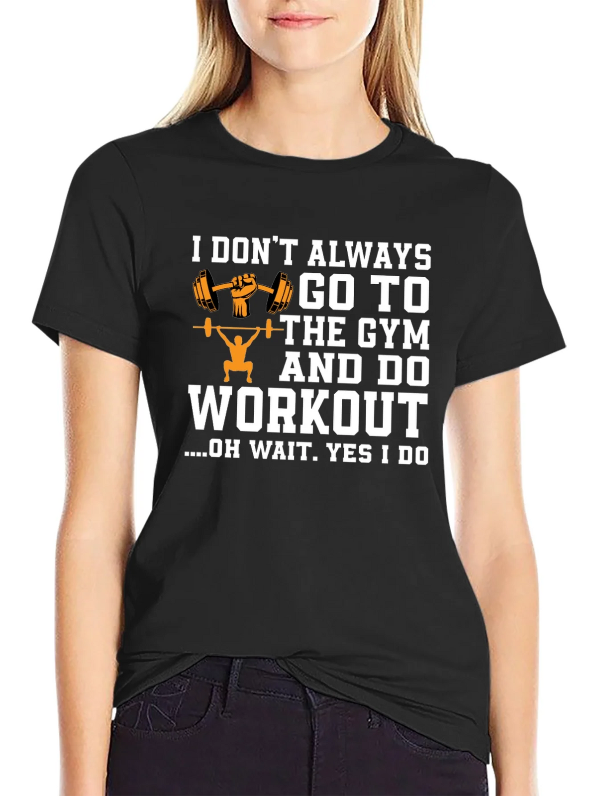 Gym Workout Graphic T-Shirt - Black product image 2