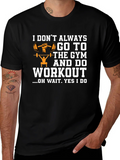 Gym Workout Graphic T-Shirt - Black product image 1
