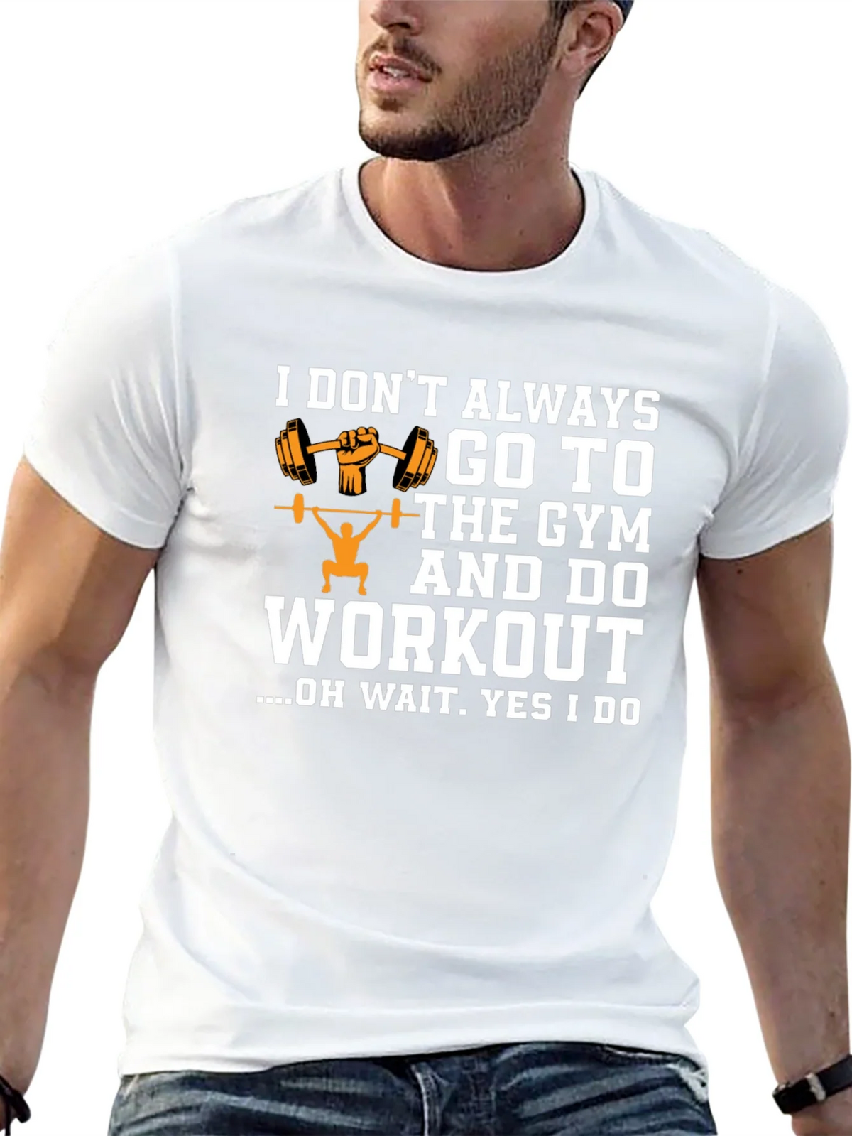 Gym Workout Graphic T-Shirt - Black product image 12