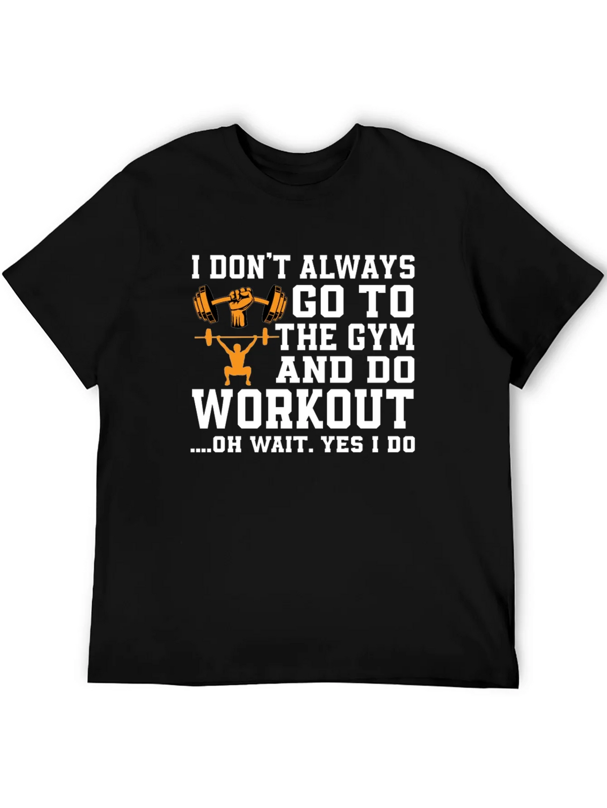 Gym Workout Graphic T-Shirt - Black product image 5