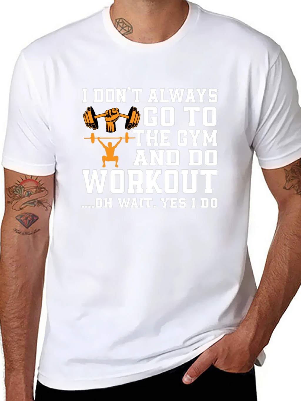 Gym Workout Graphic T-Shirt - Black product image 7