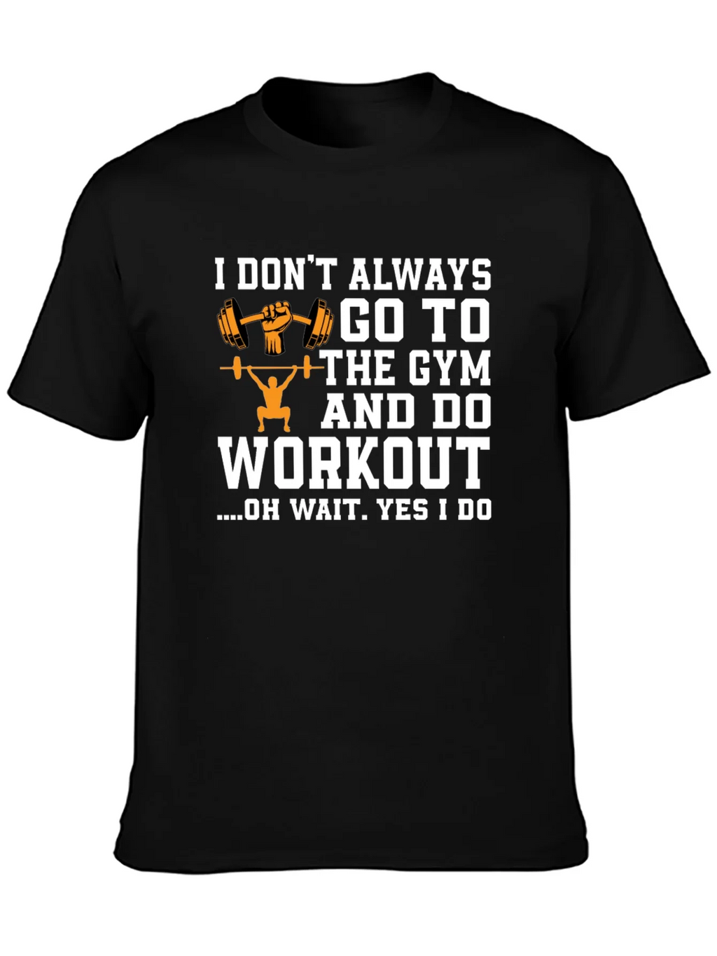 Gym Workout Graphic T-Shirt - Black product image 3