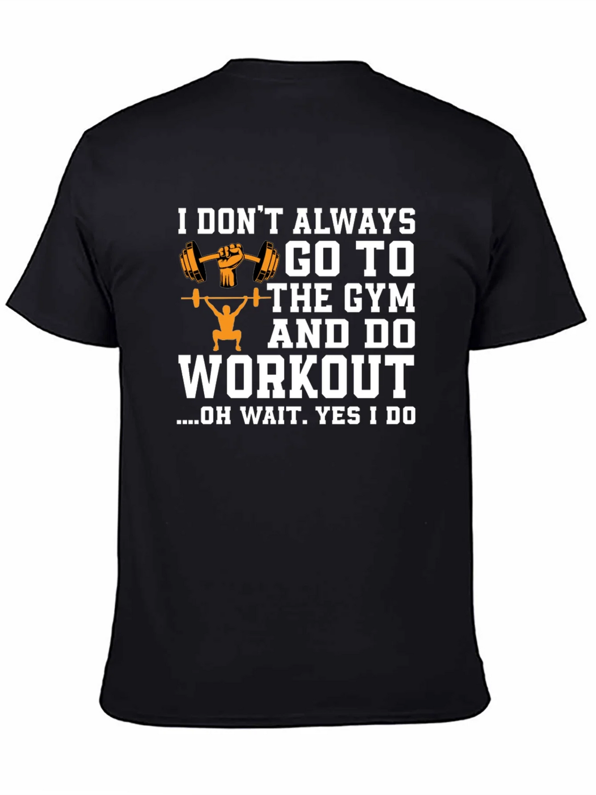 Gym Workout Graphic T-Shirt - Black product image 4
