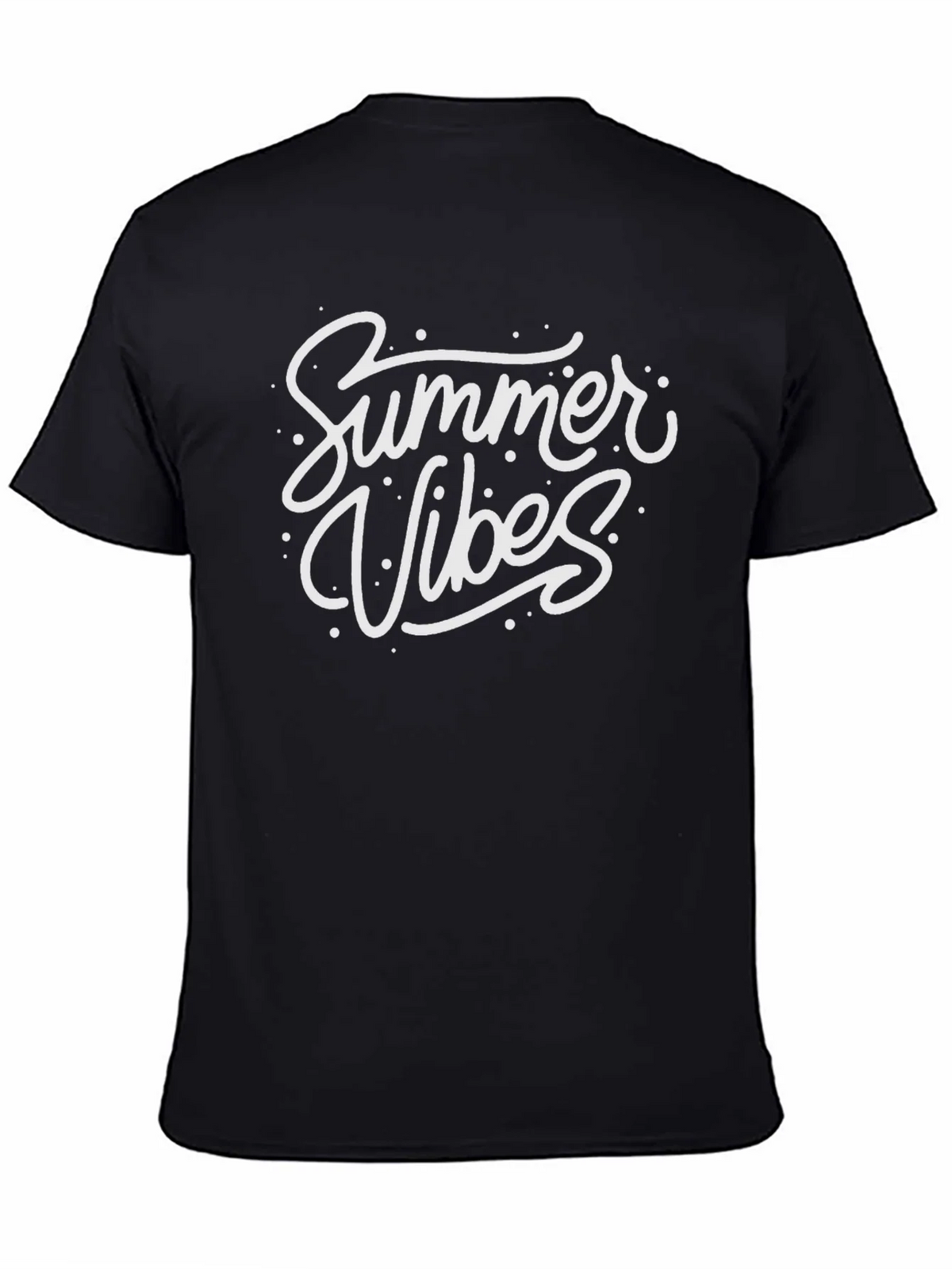 Summer Vibes Graphic Tee - Black Cotton T-Shirt product image 4