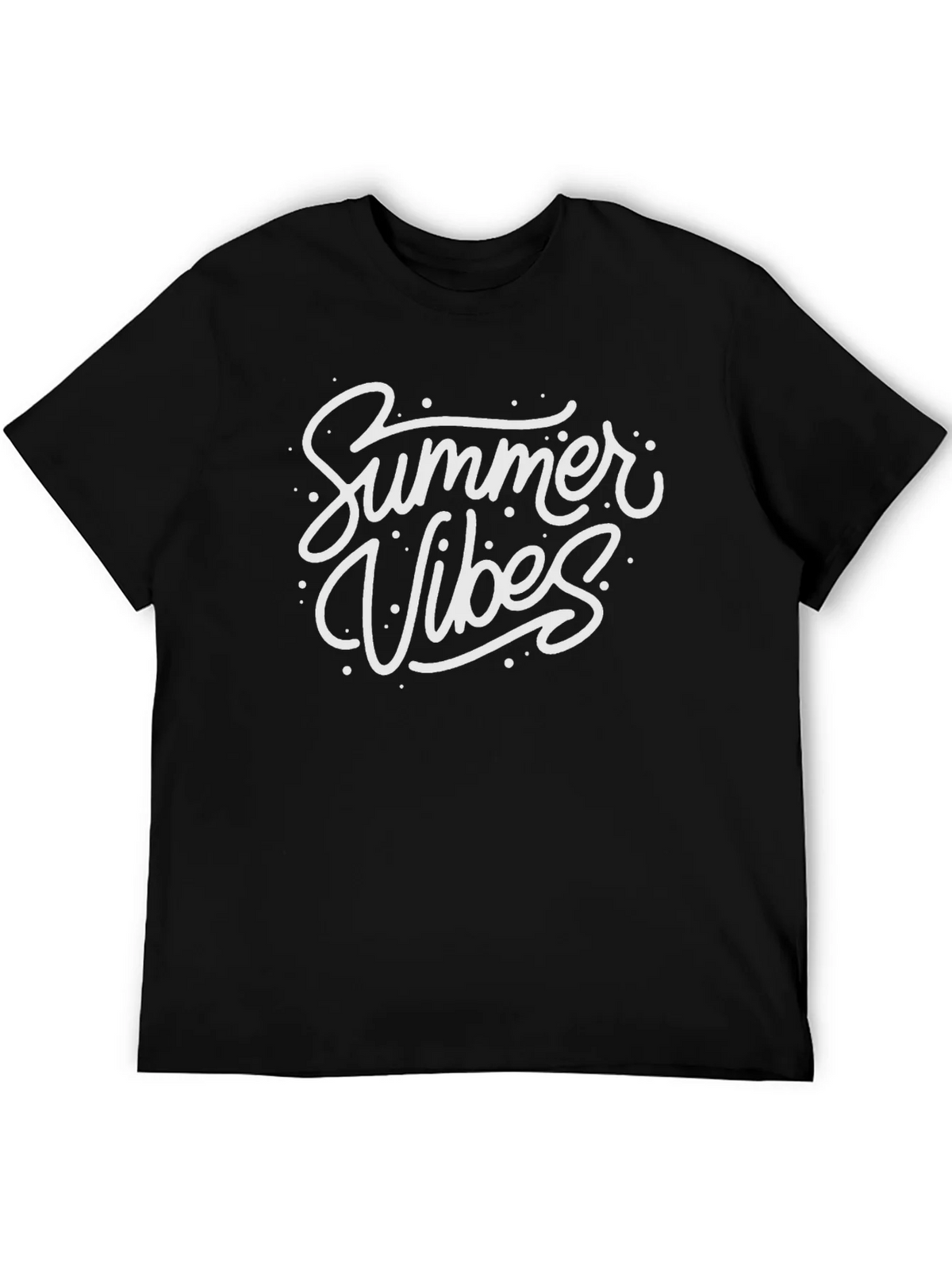 Summer Vibes Graphic Tee - Black Cotton T-Shirt product image 5