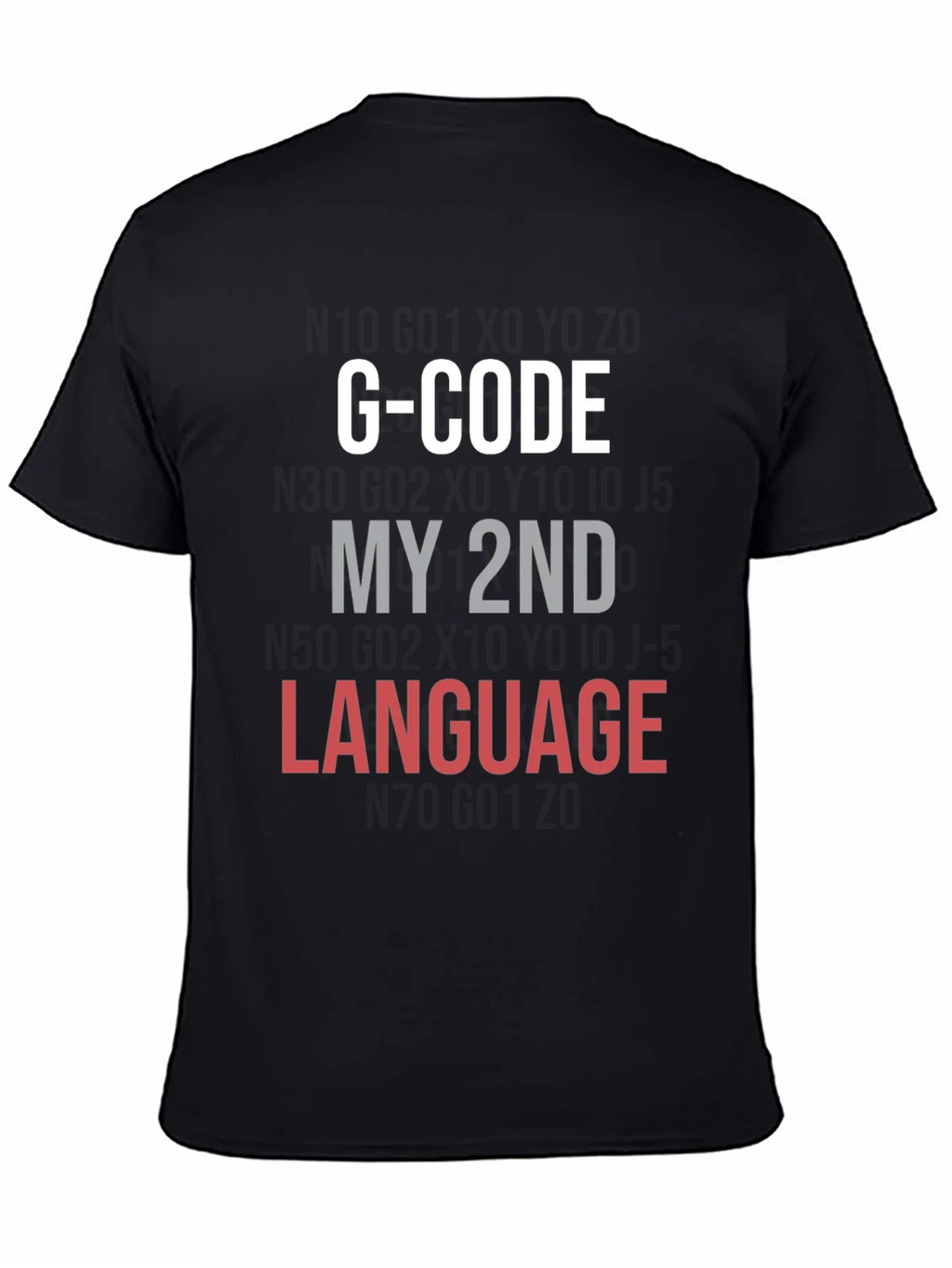 G-Code My 2nd Language Black T-Shirt product image 4