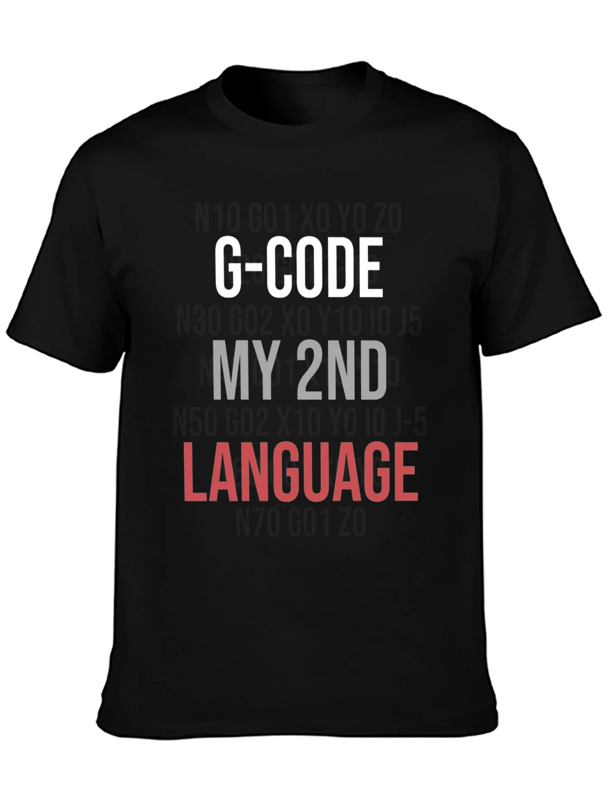 G-Code My 2nd Language Black T-Shirt product image 3