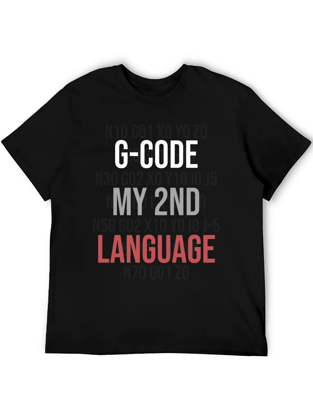 G-Code My 2nd Language Black T-Shirt product image 5