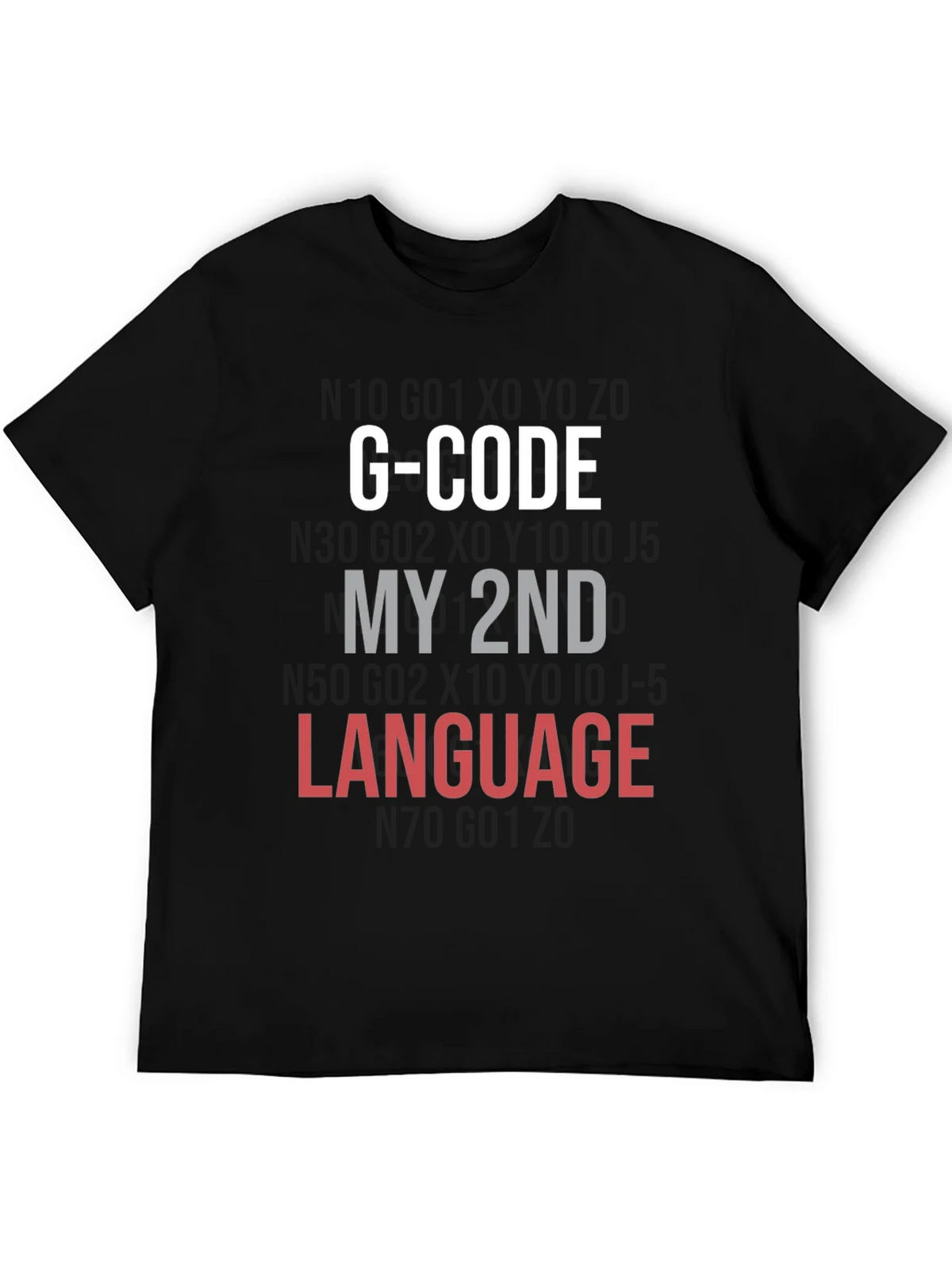 G-Code My 2nd Language Black T-Shirt product image 5