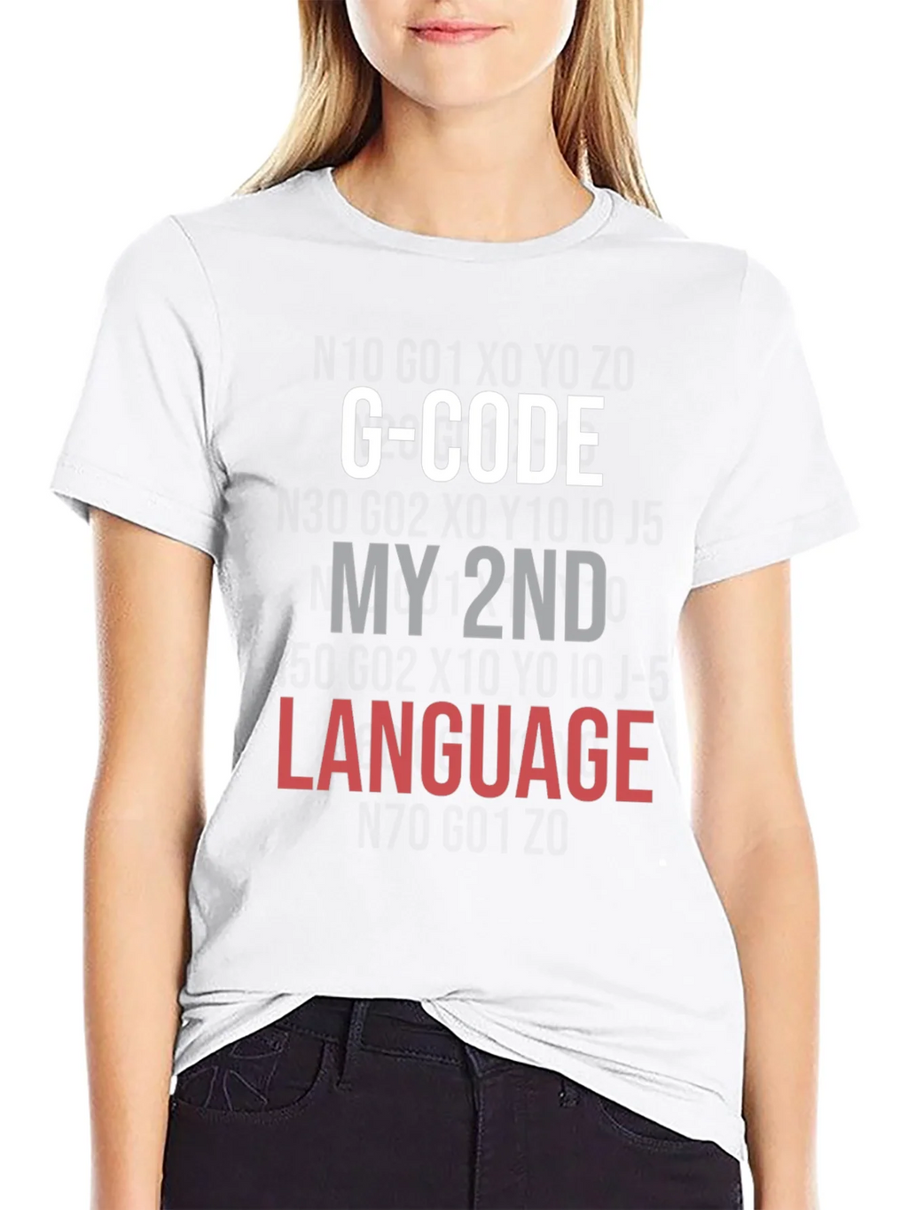 G-Code My 2nd Language Black T-Shirt product image 8