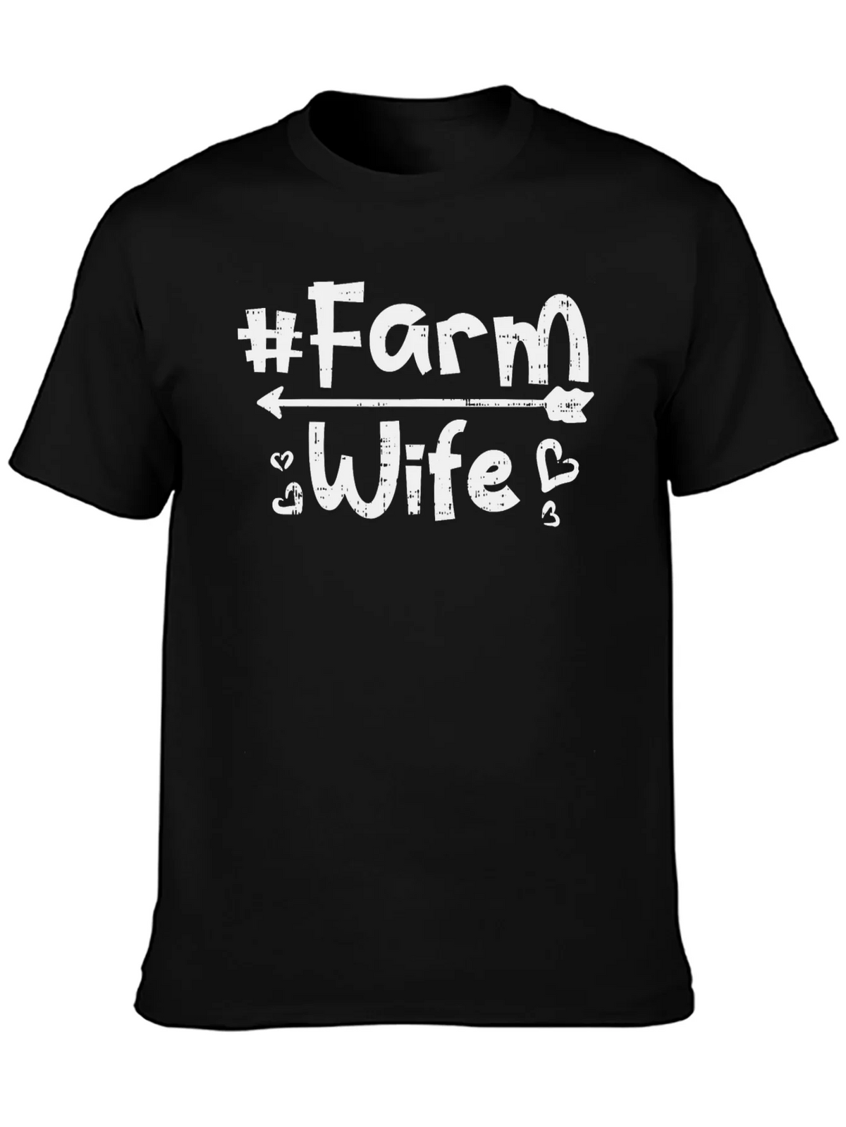 #Farm Wife Graphic Tee - Black Cotton T-Shirt product image 3