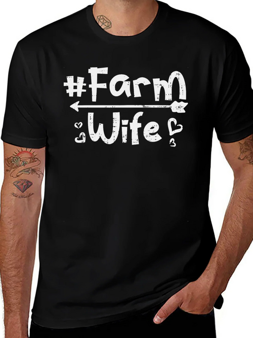 #Farm Wife Graphic Tee - Black Cotton T-Shirt product image 1