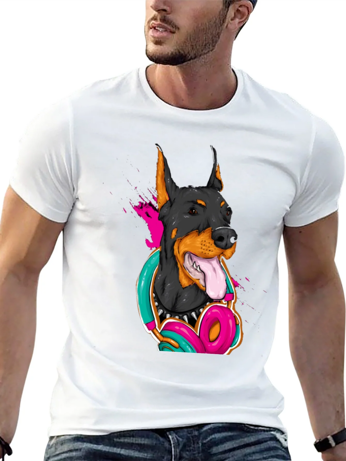 Cool Doberman Dog Graphic T-Shirt product image 12