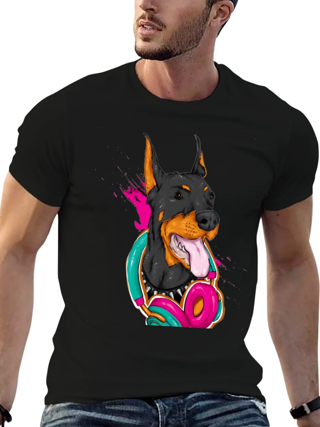 Cool Doberman Dog Graphic T-Shirt product image 6